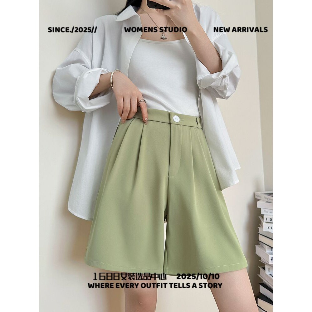 偏爱服饰广州市西装短裤女外穿夏季新款垂感显瘦阔腿裤直筒高级感