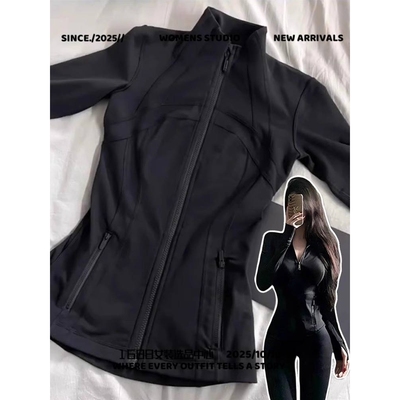 河南台前羽绒女现代风外套女装开春新款长袖防晒立领修身瑜伽服绝