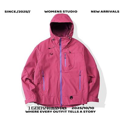 太仓华丽安空山雨户外冲锋衣女秋冬硬壳防风防水机能外套男户外连