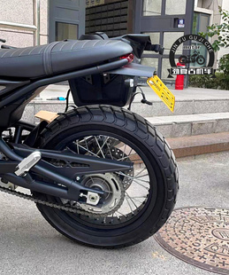 适用高金500后牌照支架 GK500机车短尾支架牌照灯 后扶手尾翼弯弓