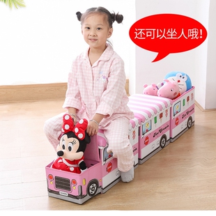 儿童玩具收纳箱凳结实可爱储物盒可坐人折叠大空间书本整理筐神器