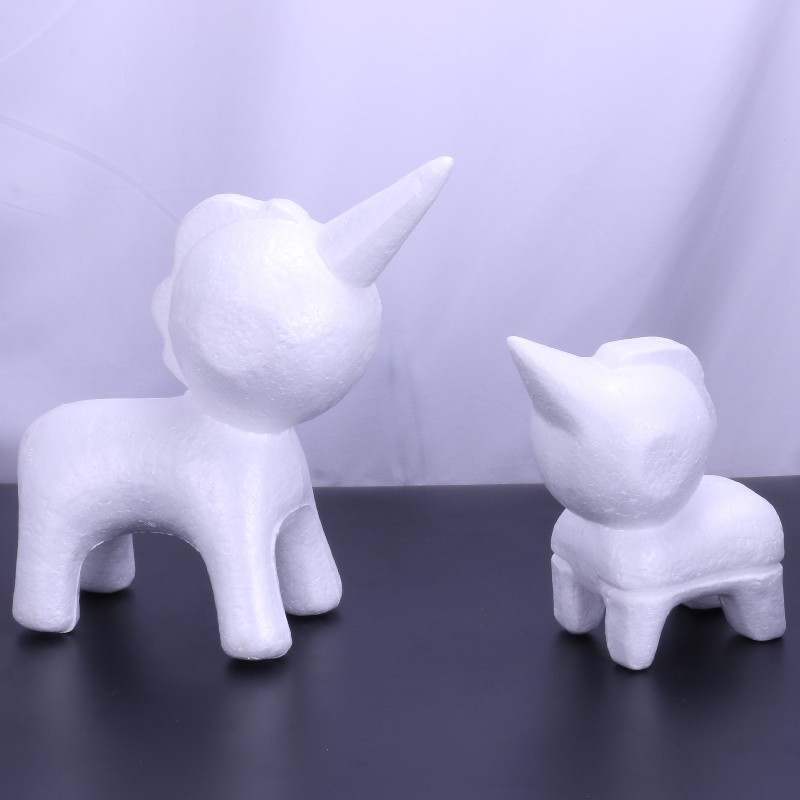 绣球独角兽胚子 永生花玫瑰花独角兽泡沫模型小马保利模具DIY材料