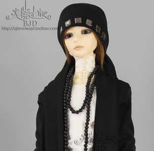 bjd娃衣黑色朋克个性潮酷套装 可定制含4分以上尺寸浅紫娃衣23149