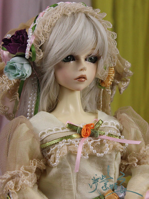 bjd欧风宫廷蕾丝裙子浅紫娃衣