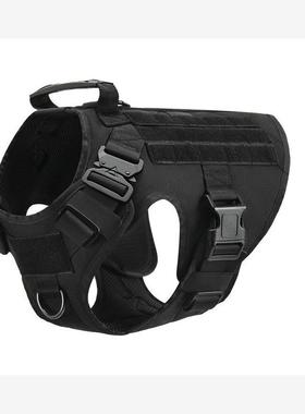 Tactical Dog Harness Leash Metal Buckle MOLLE German Shepher