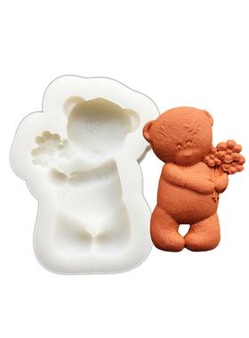 Cute Bear Silicone Sugarcraft Mold Resin Tools Cupcake Bakin