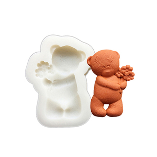 Cute Bear Silicone Sugarcraft Mold Resin Tools Cupcake Bakin