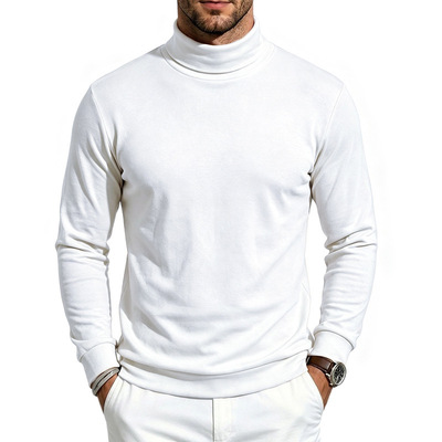Men's warm winter high neck long sleeved T-shirt sweatshirts