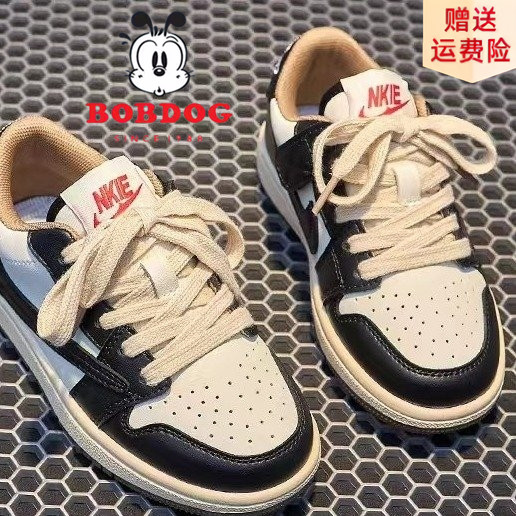 真皮女童运动鞋2025春秋季新款aj潮男童板鞋中大童透气儿童休闲鞋