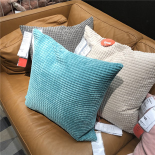 IKEA宜家 古洛卡抱枕套靠垫套方形简约纯色绳绒抱枕50x50厘米