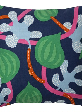 IKEA宜家马维宁 靠垫套沙发抱枕套刺绣花卉图案床头靠垫50x50厘米