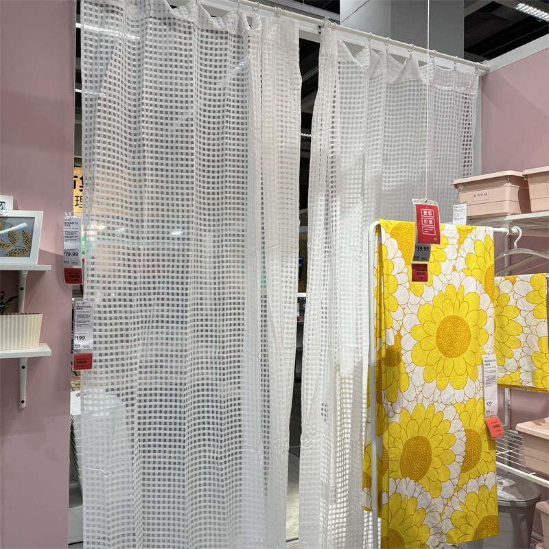 IKEA宜家简约田园纱帘成品窗帘