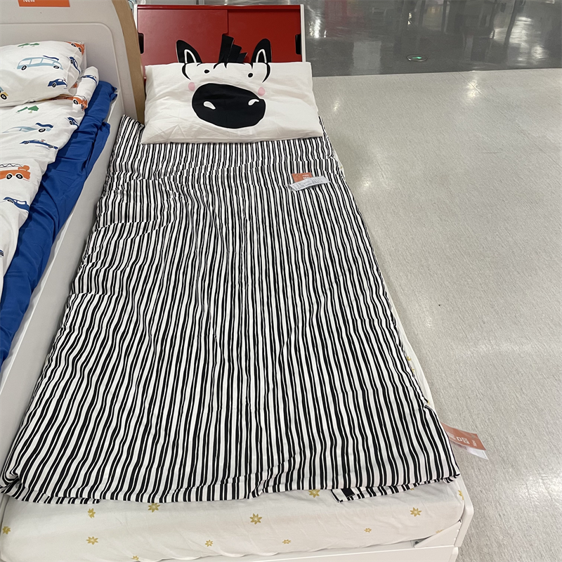 IKEA宜家 纳海格 儿童被套和枕套卡通可爱斑马图案单人学生被罩