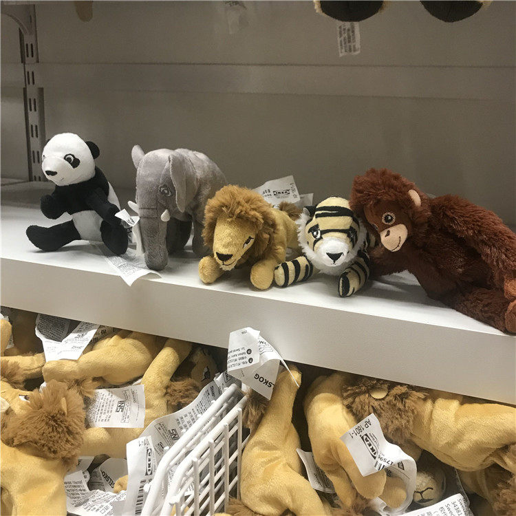 宜家 尤恩格思库格 毛绒玩具 小熊猫/小老虎/小狮子/小象玩偶公仔