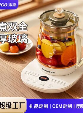 志高养生壶小型办公室烧茶壶电热煮茶多功能泡花茶玻璃家用烧水壶