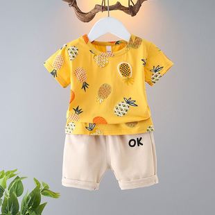 男童夏装2022新款男宝宝0一1-3岁夏季套装婴儿两件套帅气韩版潮4
