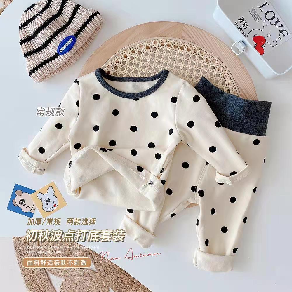 婴幼儿纯棉套装2022春秋常规/秋冬加绒睡衣套装儿童保暖家居服1
