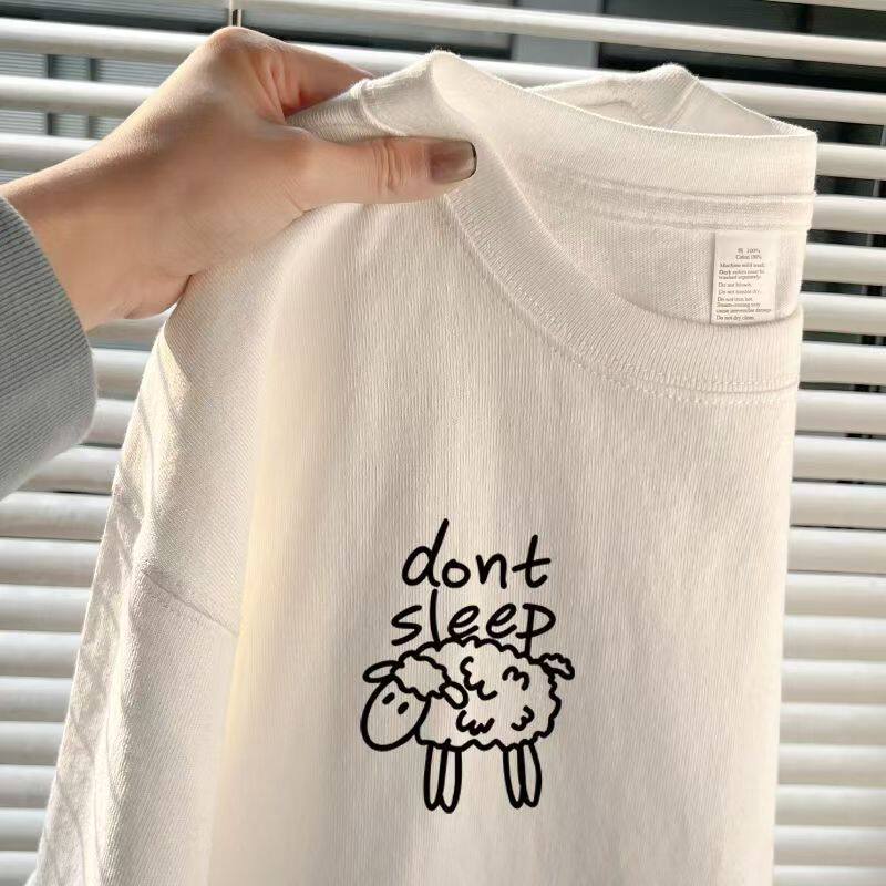 儿童春装新款重磅纯棉长袖T恤男女童春秋季宽松设计感打底衫上衣