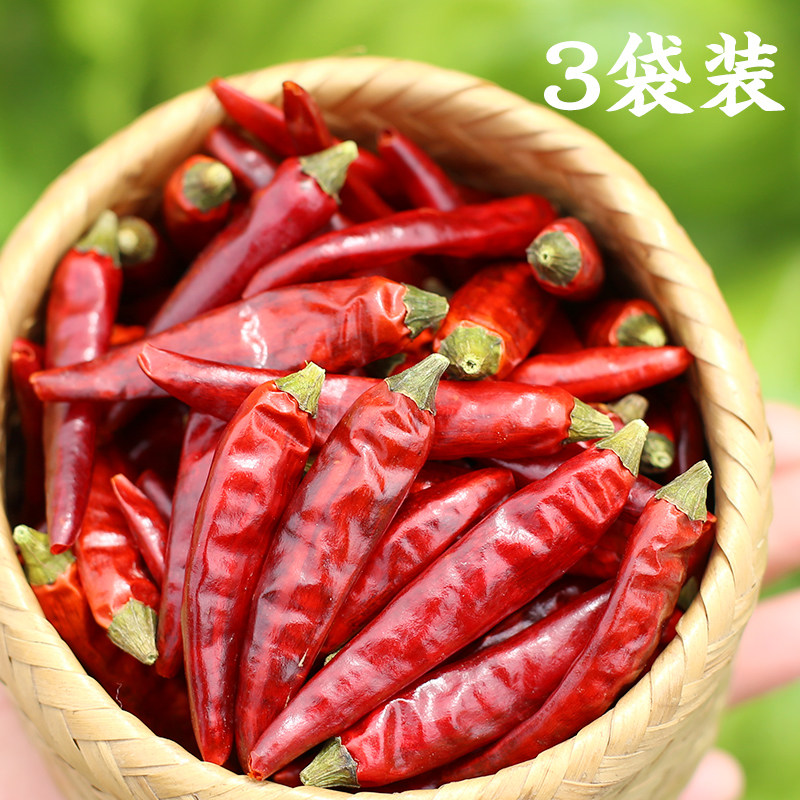 古蜀味道 牛佛七星椒x3袋四川特产小米辣 干海椒做辣椒面蘸碟