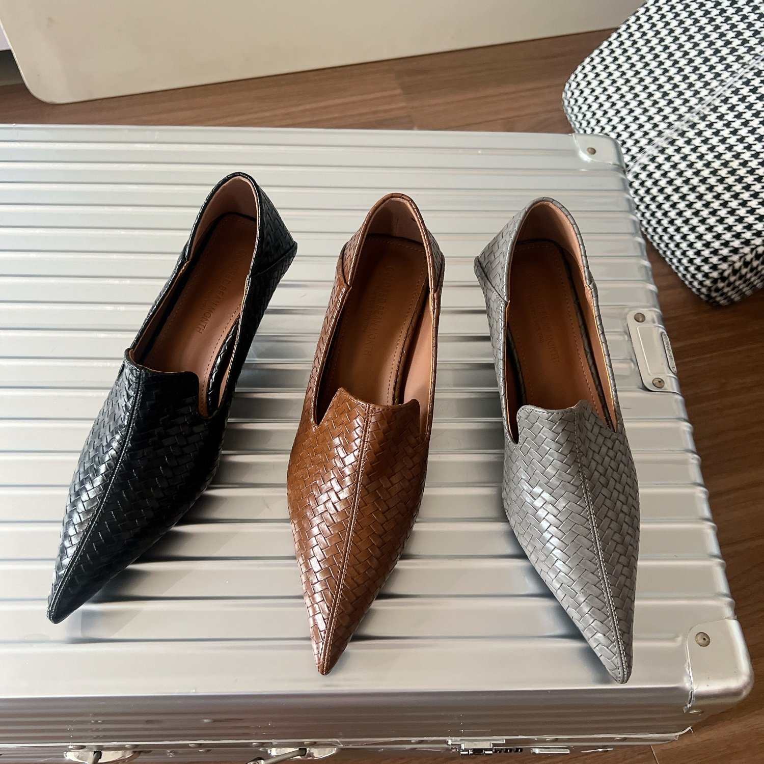 2025新款女鞋时尚欧美风尖头鞋子女编织细跟深口单鞋女高跟鞋女,女鞋,深口单鞋,淘宝优惠券,粉丝福利购,淘宝优惠卷