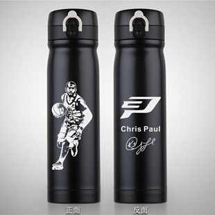 克里斯保罗太阳队CP3周边304不锈钢保温杯夏季保冷中学生运动水壶