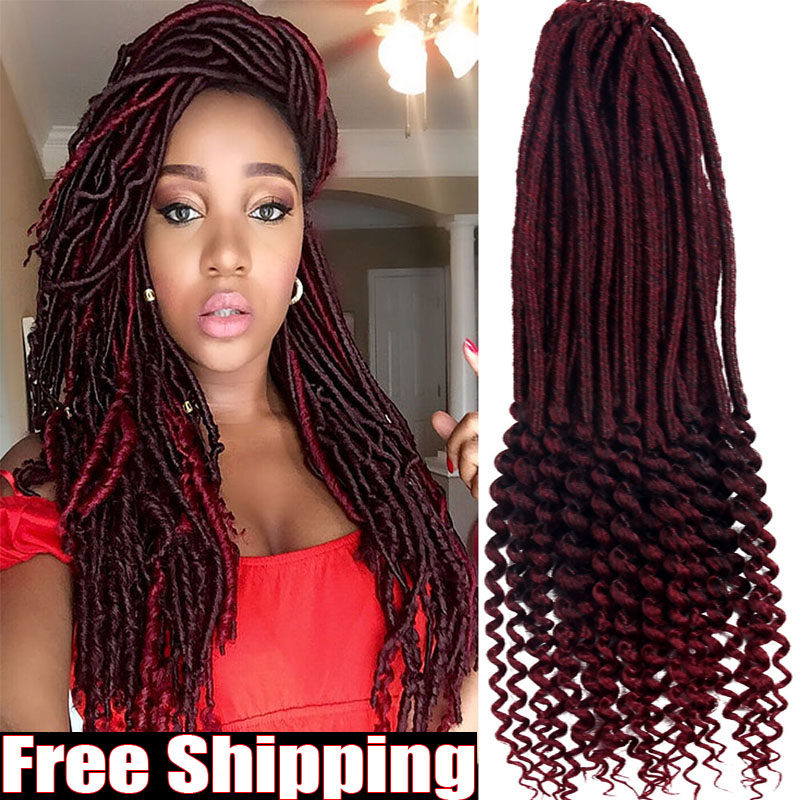 Goddess Curly Faux Locs Crochet Braids Hair Extension Braidin the Hair Care/Wig , Wig , Other wigs  category - from Buy2taobao.com to provide professional Taobao agent buy service