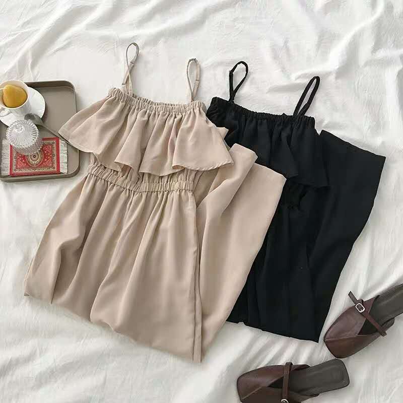 2019 new pattern leisure time Easy cec Ninth pants camisole Jumpsuits Summer wear Wide leg pants Paige Show thin trousersin the Women's clothing/Boutique , Pants , Casual pants  category - from Buy2taobao.com to provide professional Taobao agent buy service