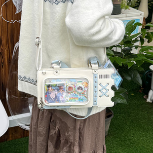 肥啾啾原创日系小食量痛包日常透明少女包镭射票百搭 菲林时刻