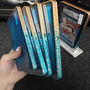 蓝黄飘花磁吸款PSA35pt金属评级卡保护壳宝可梦评级卡防UV展示框