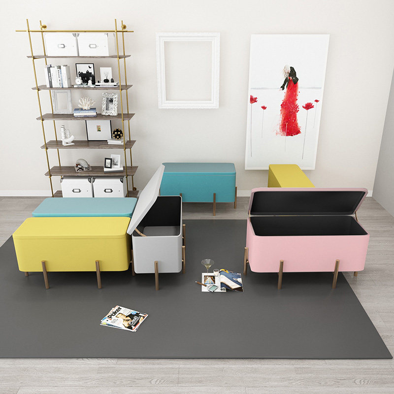 北欧进门换鞋凳储物收纳凳轻奢小凳子沙发凳可打开多功能软包长凳|ruв категории жилой мебели, места категории, стул, менять обувь стул - от Buy2taobao.com для оказания профессиональной услуги покупки агента Taobao