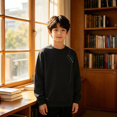 李宁运动儿童圆领加绒