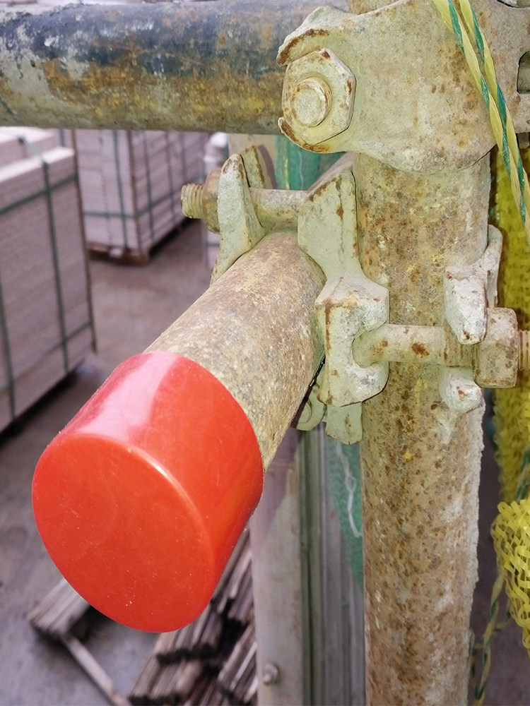 48架子管塑料管帽钢管保护帽脚手架管帽脚手架堵头胶套警示管护套