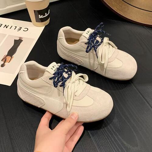 复古阿甘鞋女鞋子德训鞋女款2026春季新款红色板鞋运动休闲小白鞋