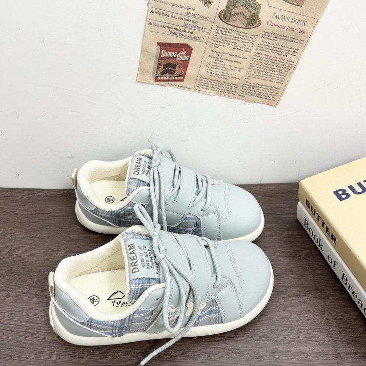 韩系板鞋女款2025新款春季百搭鞋子厚底魔术贴小白鞋复古德训鞋