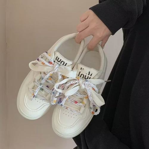 韩国小众原创板鞋女款2025新款秋冬加绒小白鞋百搭休闲运动鞋女