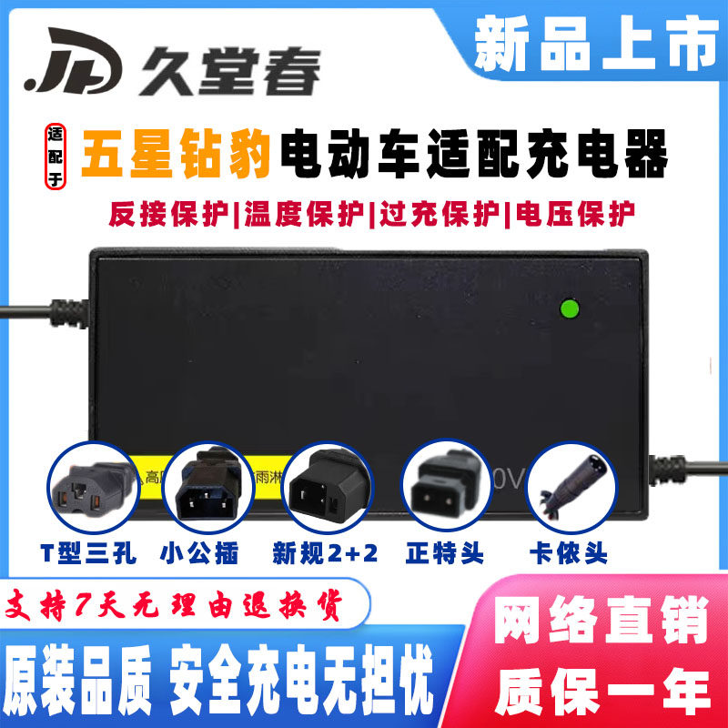 五星钻豹电瓶充电器电动车图片