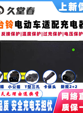 台铃电动车电瓶适配充电器48V12AH60V20AH72V30AH40AH96V50AH电摩