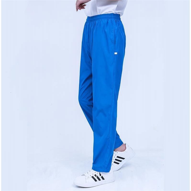 直筒高中生通用天蓝色校服裤子