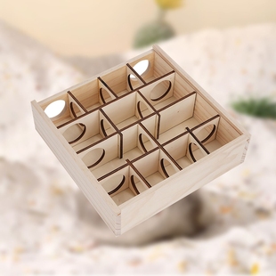 木制仓鼠多居室笼子金丝熊迷宫玩具解闷隧道闯关乐园躲避造景