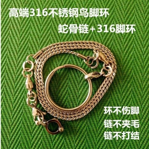 不锈钢鹦鹉脚链玄凤小太阳金太阳和尚金刚葵花灰鹦鹉开口脚环大型