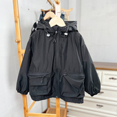 春秋款 K642 休闲宽松百搭连帽 110码 儿童外套男女童拉链衫 童装