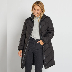 棉袄立领棉衣冬季 H841亲子装 中长款 童装 休闲拉链外贸 欧美女装