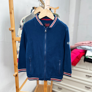 K637-L5童装100-160码欧美儿童摇粒绒拉链衫立领外套男童春秋外贸