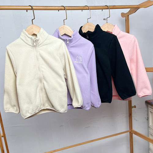 儿童摇粒绒拉链衫校服神器休闲