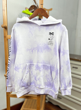 H754-F6边童装135-165码欧美儿童薄绒卫衣男女童连帽外套春秋外贸