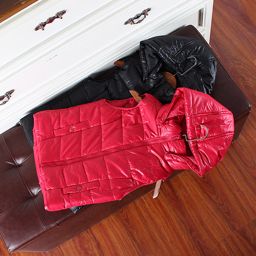 外贸儿童夹棉马甲连帽秋冬棉背心