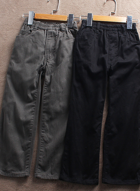 清仓F631-H1童装100-130码日系儿童纯棉休闲长裤男童女童春秋外贸