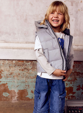 瑕疵H857 童装 98-164码 欧美儿童棉背心立领棉马甲女童秋冬外贸