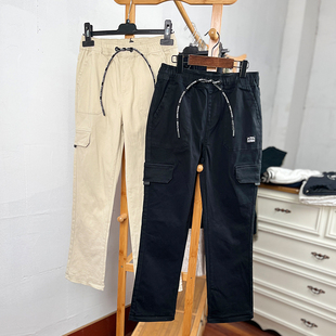 160码 140 欧美儿童纯棉长裤 男女童春秋多袋工装 外贸 H835 裤 童装