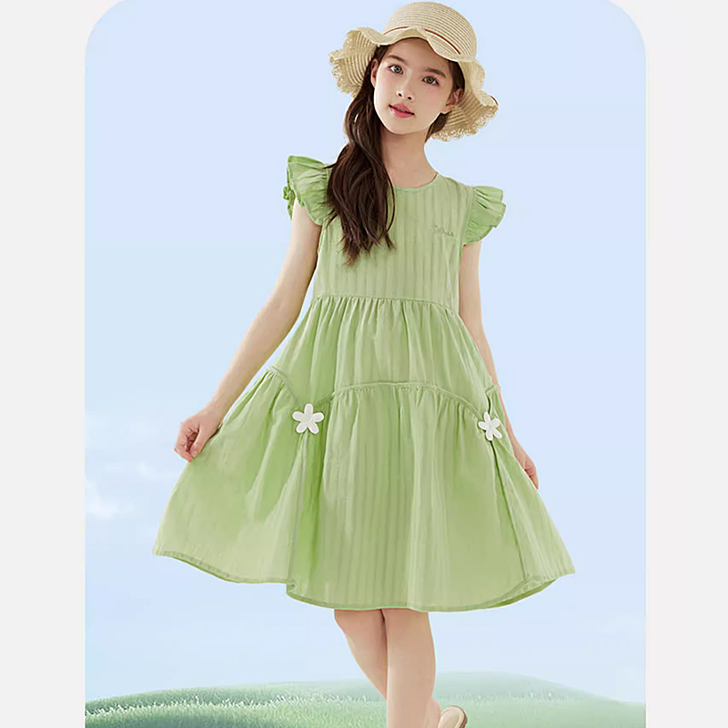 瑕疵儿童纯棉连衣裙夏季可爱飞袖